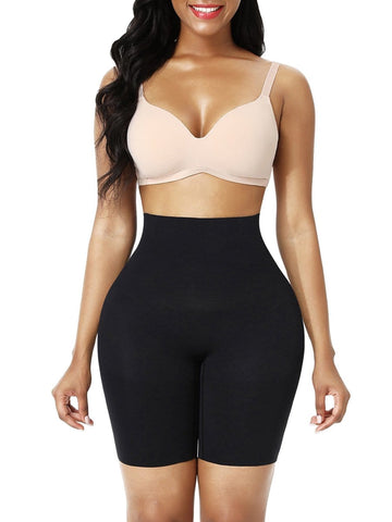 Black Seamless Large Size Body Shaper Shorts Comfort Devotion