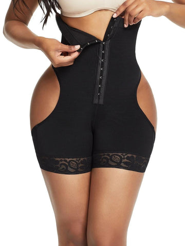 Flawlessly High Waist Open Butt Shapewear Shorts Stretchy