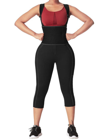Invisible Black Neoprene Waist And Thigh Trainer Body Shaper Waist Slimmer