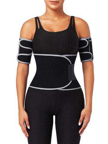 Light Gray Reflective Neoprene Waist Trainer With Sticker Tummy Training