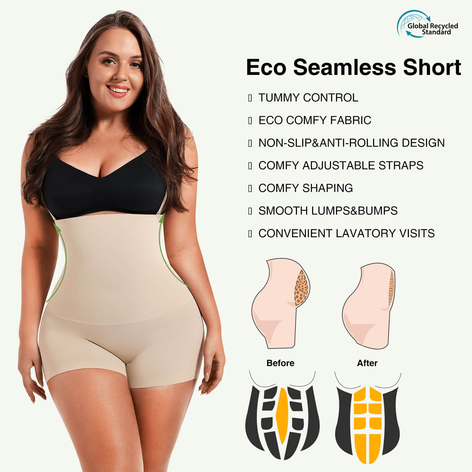 Wholesale Strengthen Black High Waisted Shapewear With Bra Clips Tight