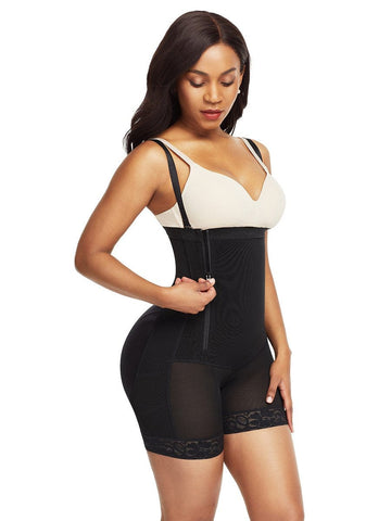 Pretty Detachable Straps Side Zip Body Shaper Leisure Fashion