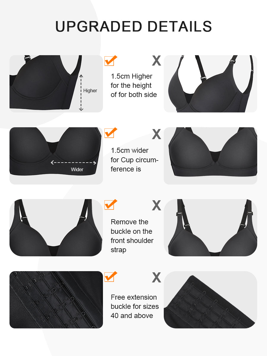 Fashion Deep Cup Bra Hides Back Fat Diva Look Incorporate Bra With Shapewear  □