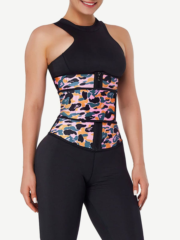 Wholesale Shaping Camo Print Latex Waist Trainer Sling-Belt Fat Burner