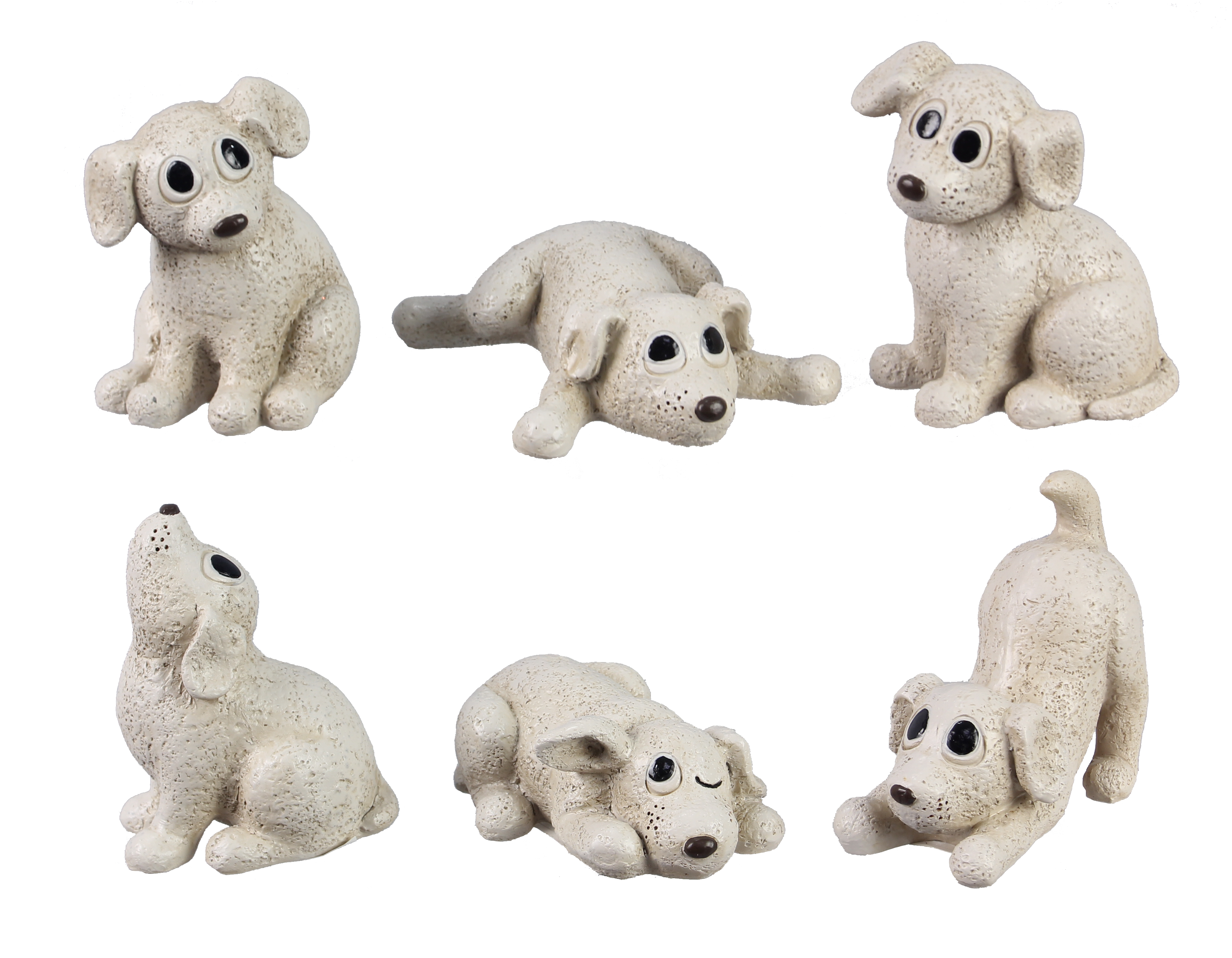 Resin Mini Playful Dogs, 6 Assorted