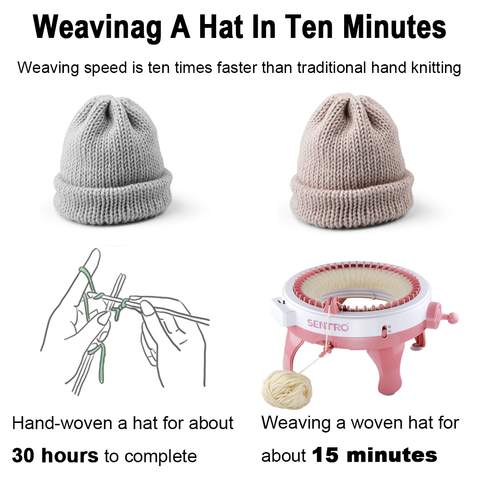 Hat Knitting Machine Loom Knit  Knitted Hat Hand Knitting Loom
