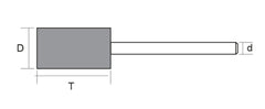 Shank 3mm Cylinder Shaped Mounted Point