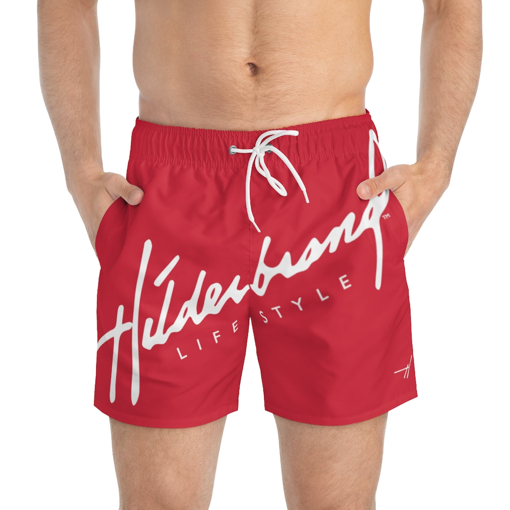 Hilderbrand Lifestyle Signature Swim Trunks (Red)
