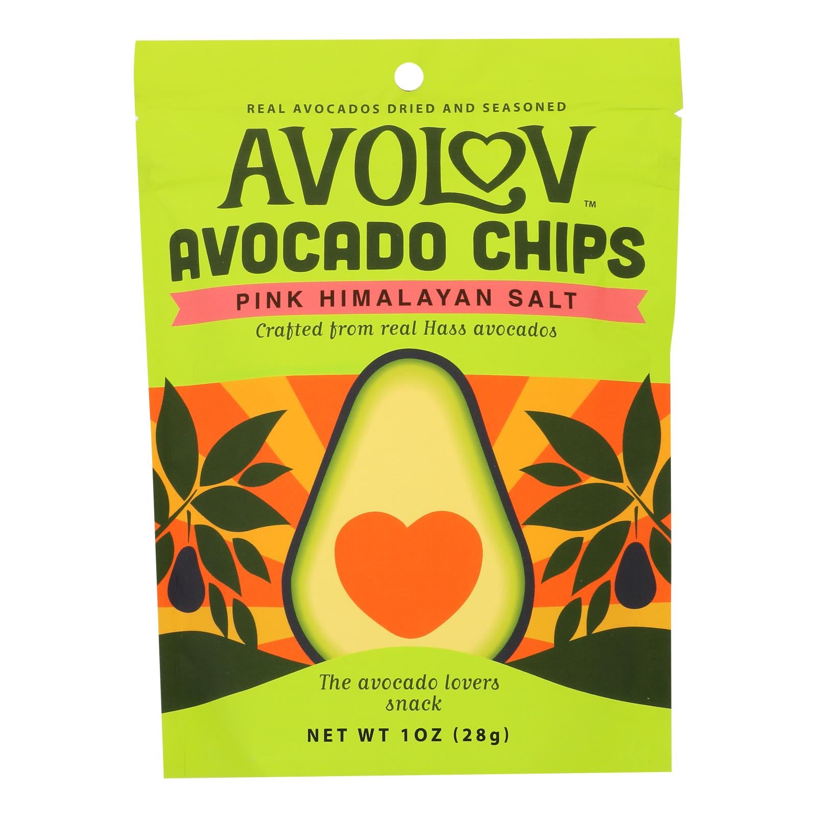 Branchout Sea Salt Avocado Chips - Case of 8 - 1.3oz Bags