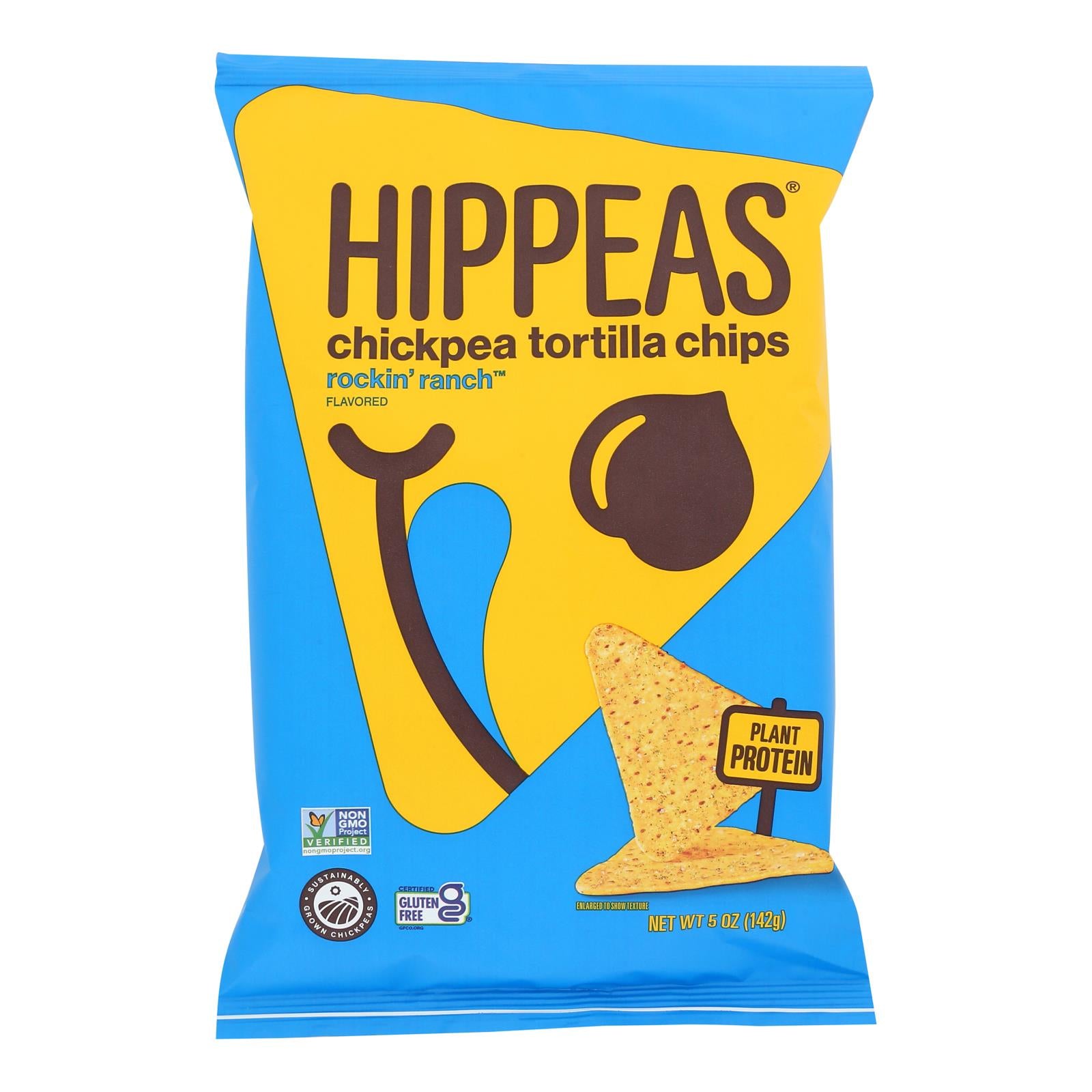 Hippeas Vegan Ranch Tortilla Chips (5 oz, Pack of 12)