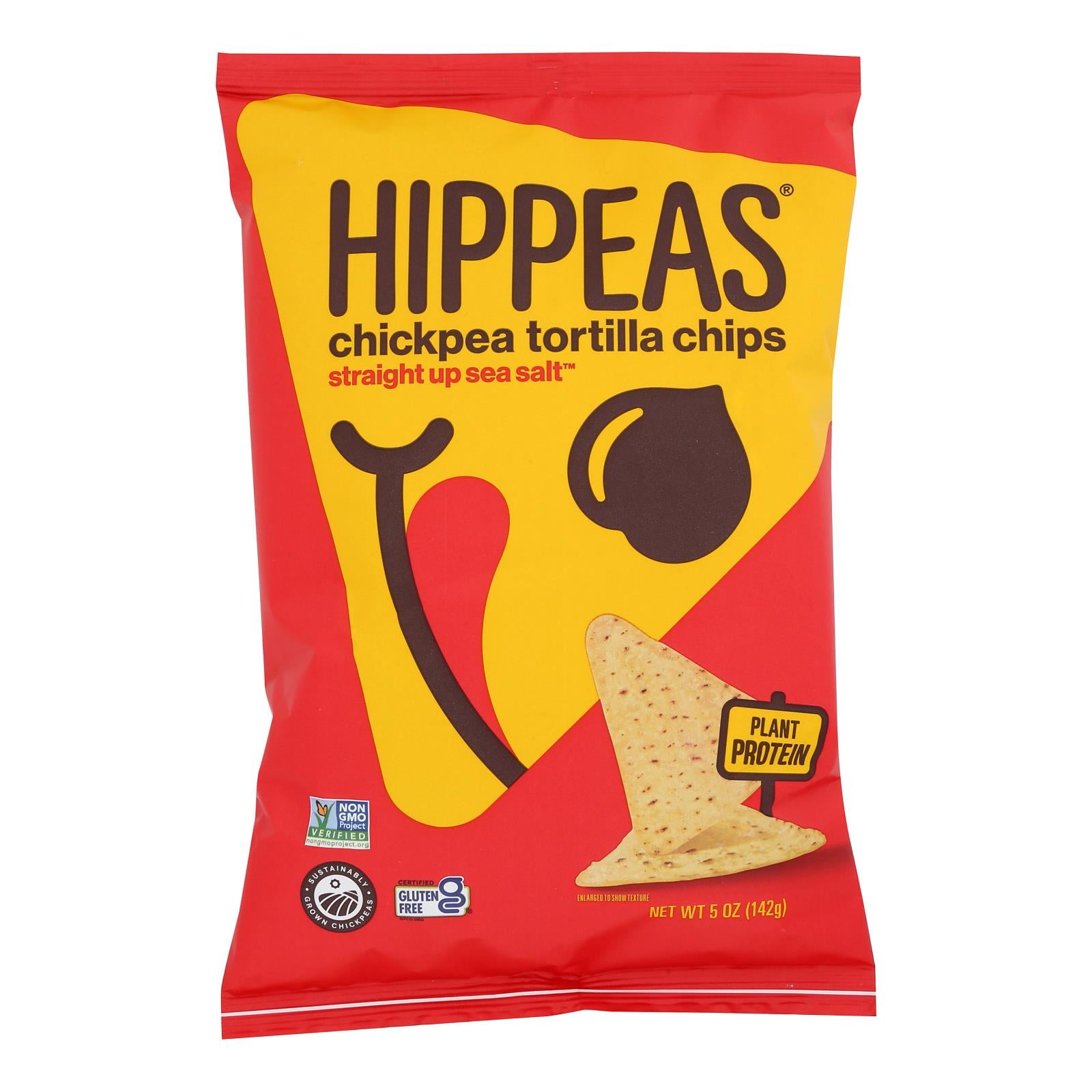 Hippeas Tortilla Chip Chickpea Sea Salt - 5 Oz - Case of 12