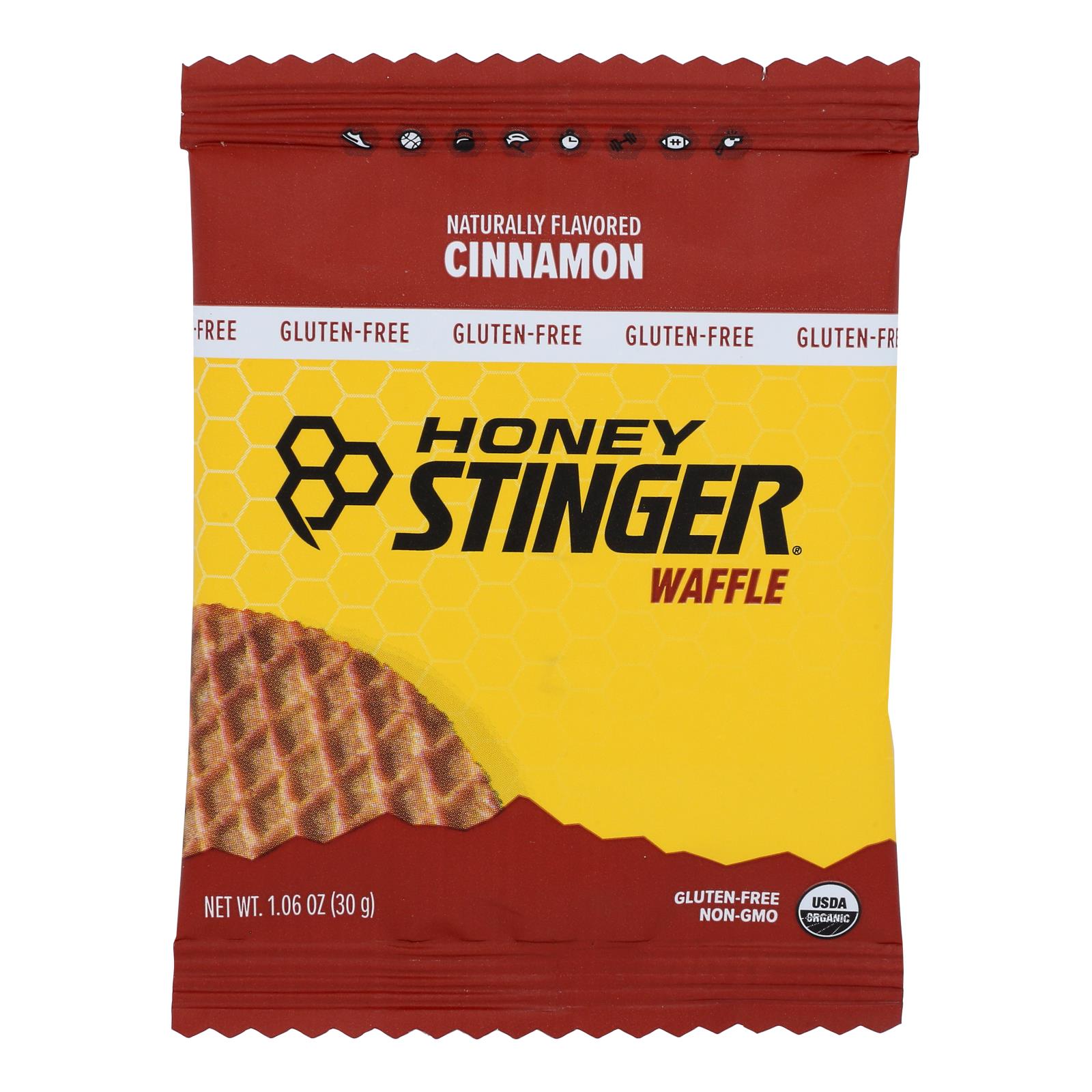 Honey Stinger Organic Gluten-Free Cinnamon Waffle, 1.06 oz (Pack of 12)