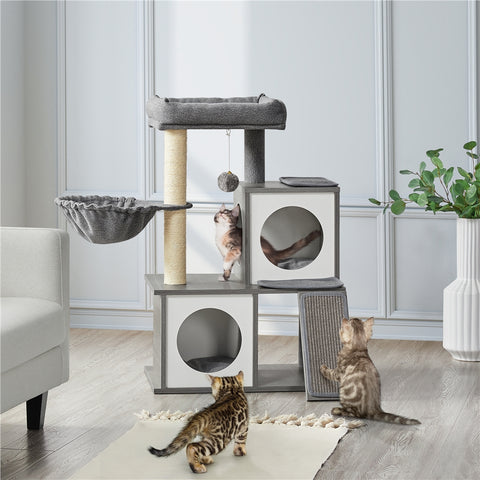 wooden carpet cat tree