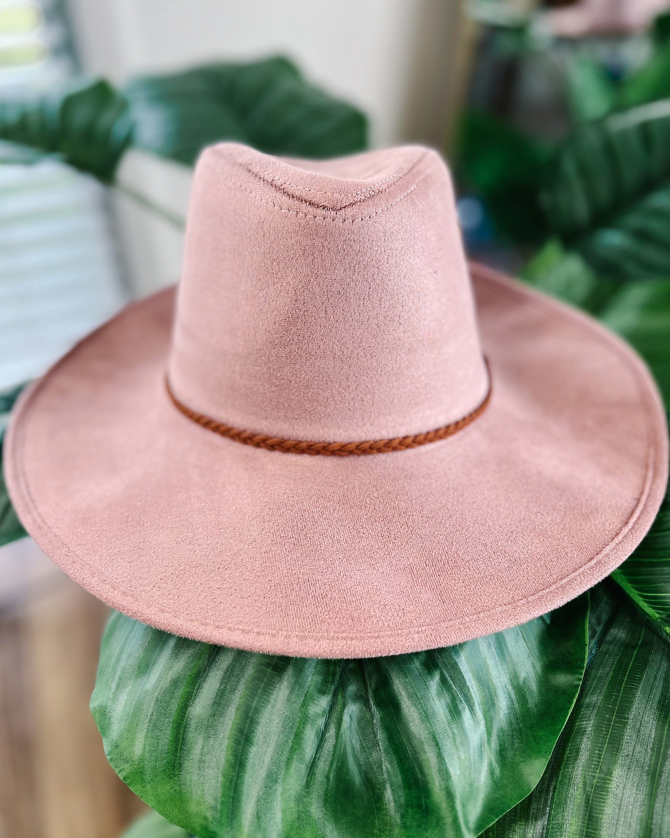 Late Riser Wide Brim Hat (Blush)