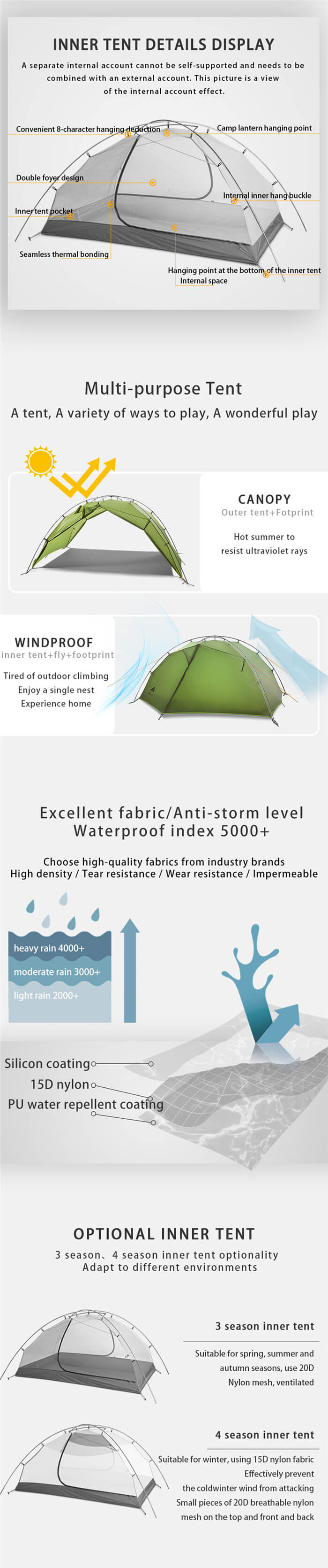 Season Camping Tent