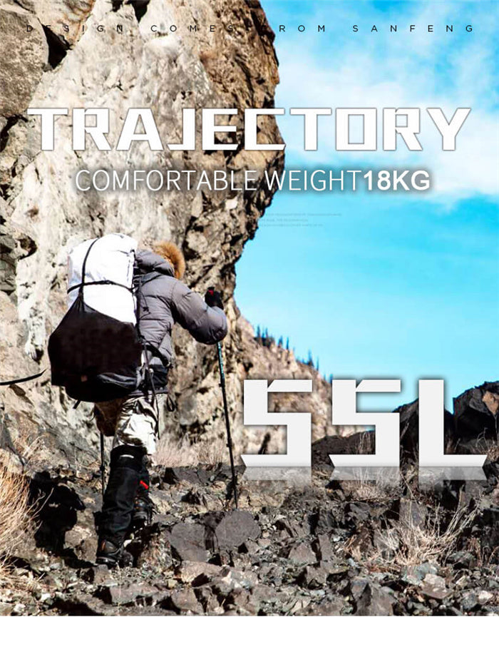 3F UL GEAR Trajectory 55 Camping Hiking Backpack