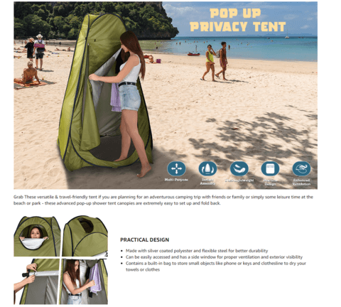 Pop Up Privacy Tent