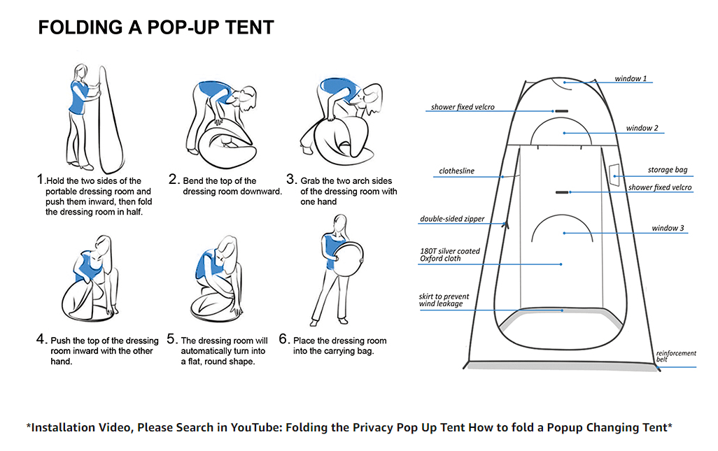 Pop Up Privacy Shower Tent