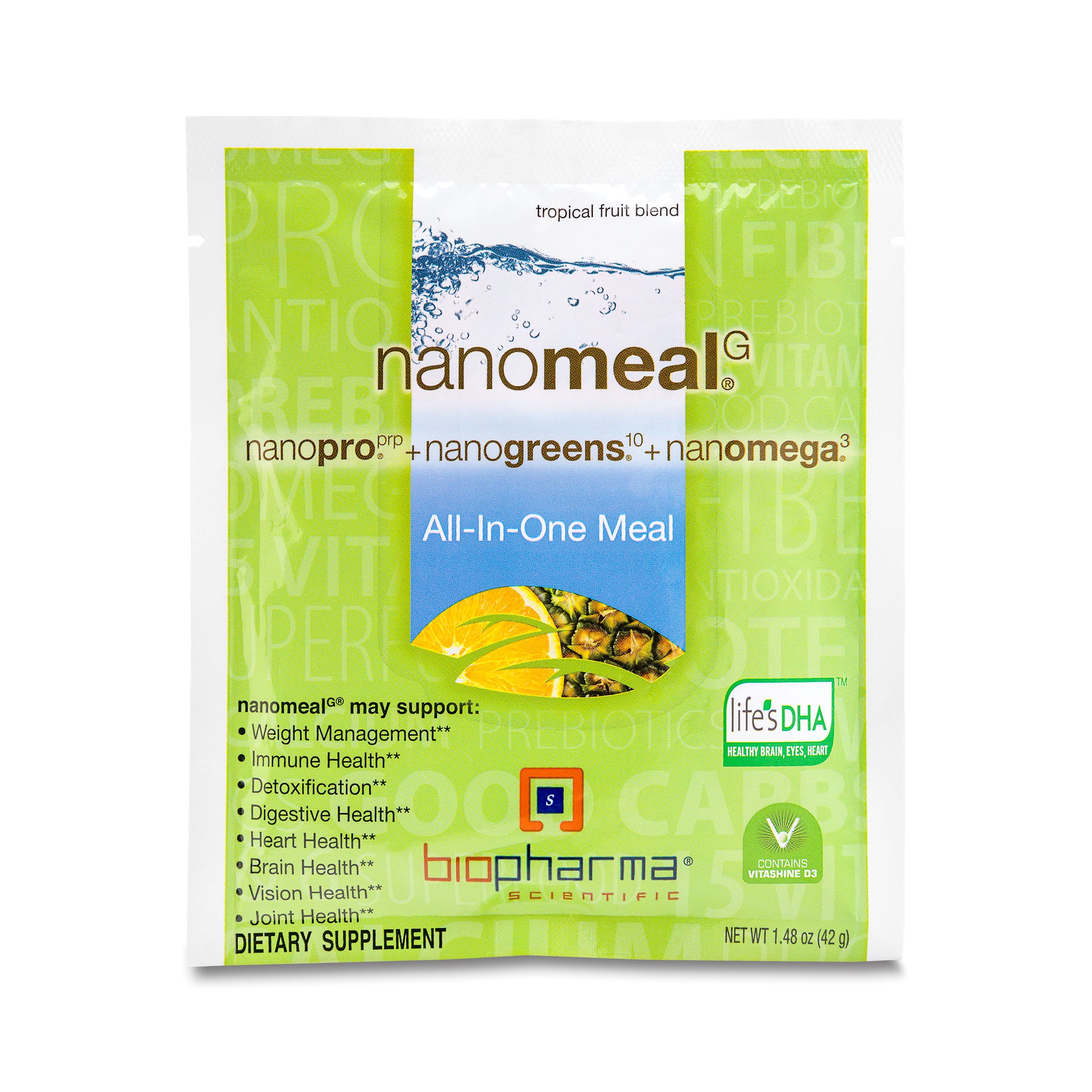 nanomeal: tropical blend single serving, 1.48 oz packet (wholesale)