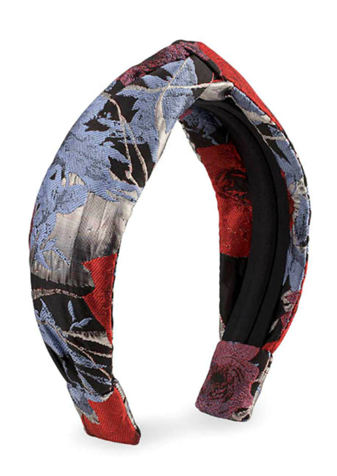 Autumn Adeigbo Marjorie Plain Twist Headband - Blue Multicolor