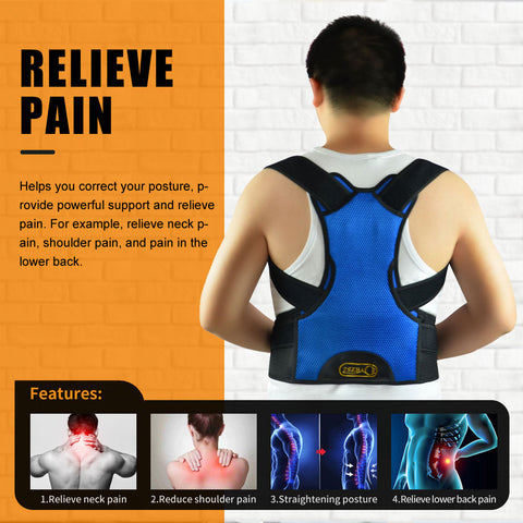 Comfort Posture Corrector Clavicle and Shoulder Support Back Brace, Fully Adjustable for Men and Women