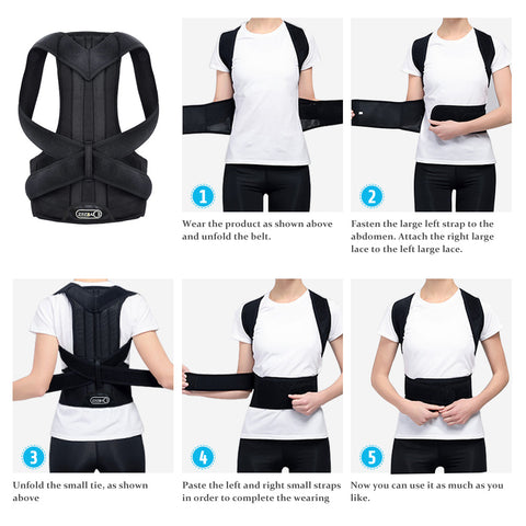Back Support Back Brace Support for Back Neck Shoulder Upper Back Pain Relief Perfect Posture Corrector Strap for Cervical Spine
