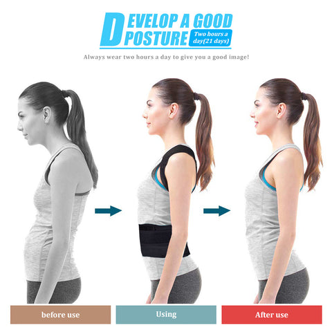 Posture Corrector For Men And Women - Adjustable Upper Back Brace Back Brace Support Belt-Lumbar Support Back Brace