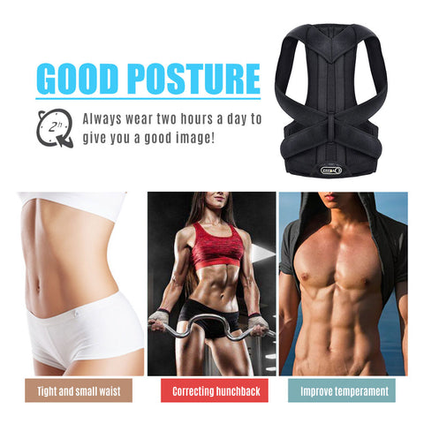 Back Brace Posture Corrector for Men - Medical Posture Brace for Women - Best Adjustable Back Corrector Provides Lumbar Support