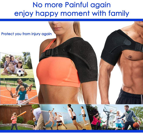 Shoulder Brace Sleeve Shoulder Cuff with Pressure Pad Adjustable Breathable Neoprene Shoulder Support Brace