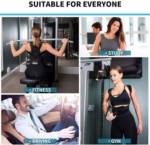 Posture Corrector for Men and Women, Upper Back Brace for Clavicle Support, Adjustable Back Straightener and Providing Pain Relief from Neck, Back & Shoulder,