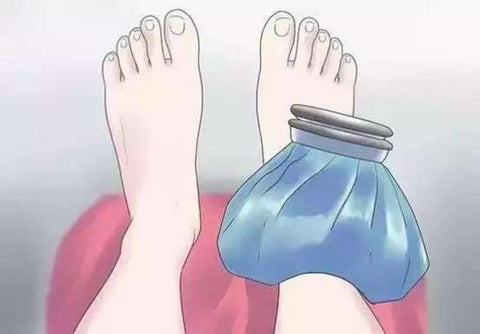 Cool your sprained ankle with an ice pack