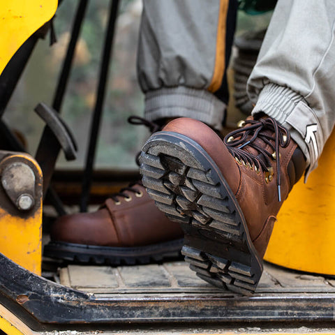 RAYDLINX Men's Nubuck leather upper 6'' Work Boots - Steel Toe ...