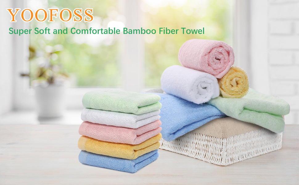 Towels Sets Bamboo Fiber Homes Bath Adults Face Thick Absorbent Luxury  Bathroom