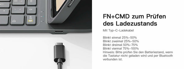 Inateck Ultralight Keyboard Case iPad 10 iPad Air 5 4 iPad Pro 11 4 3 2 1 QWERTZ with Pen Holder BK2007
