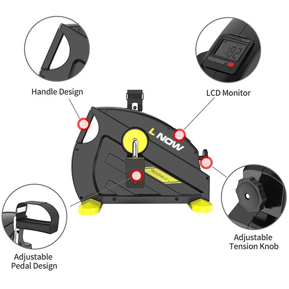 Portable Mini Pedal Exerciser Cycle Bike For Legs & Arms