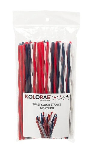 Americana Twist Color Straws