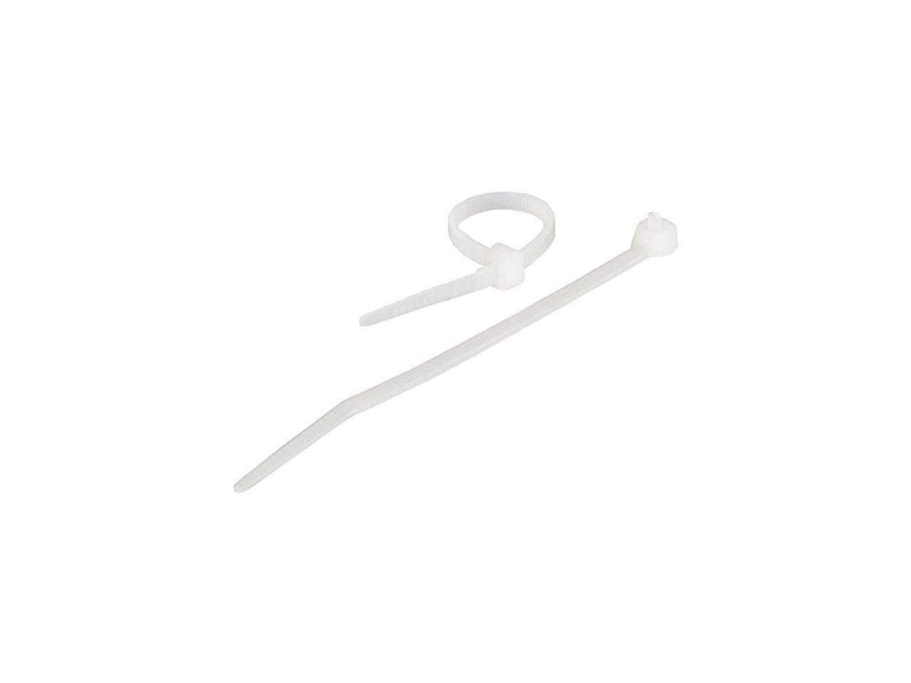 C2G 43032 4in Cable Tie Multipack (100 pack) - White (TAA Compliant)