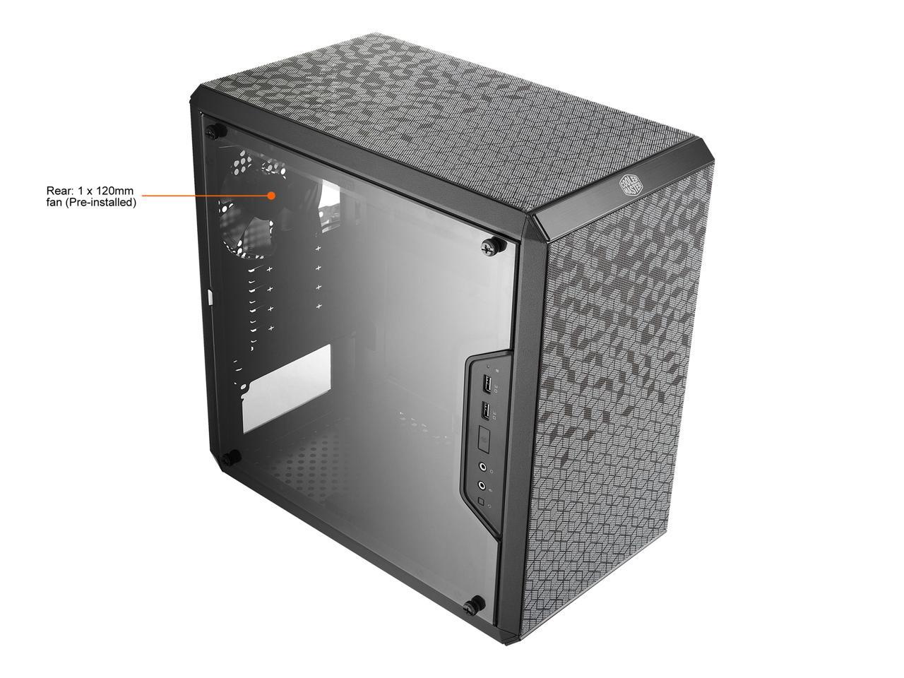 Cooler Master MasterBox Q300L Micro ATX Tower w/ Magnetic Design Dust Filter, Transparent Acrylic Side Panel, Adjustable I/O & Fully Ventilated for Airflow, MCB-Q300L-KANN-S00