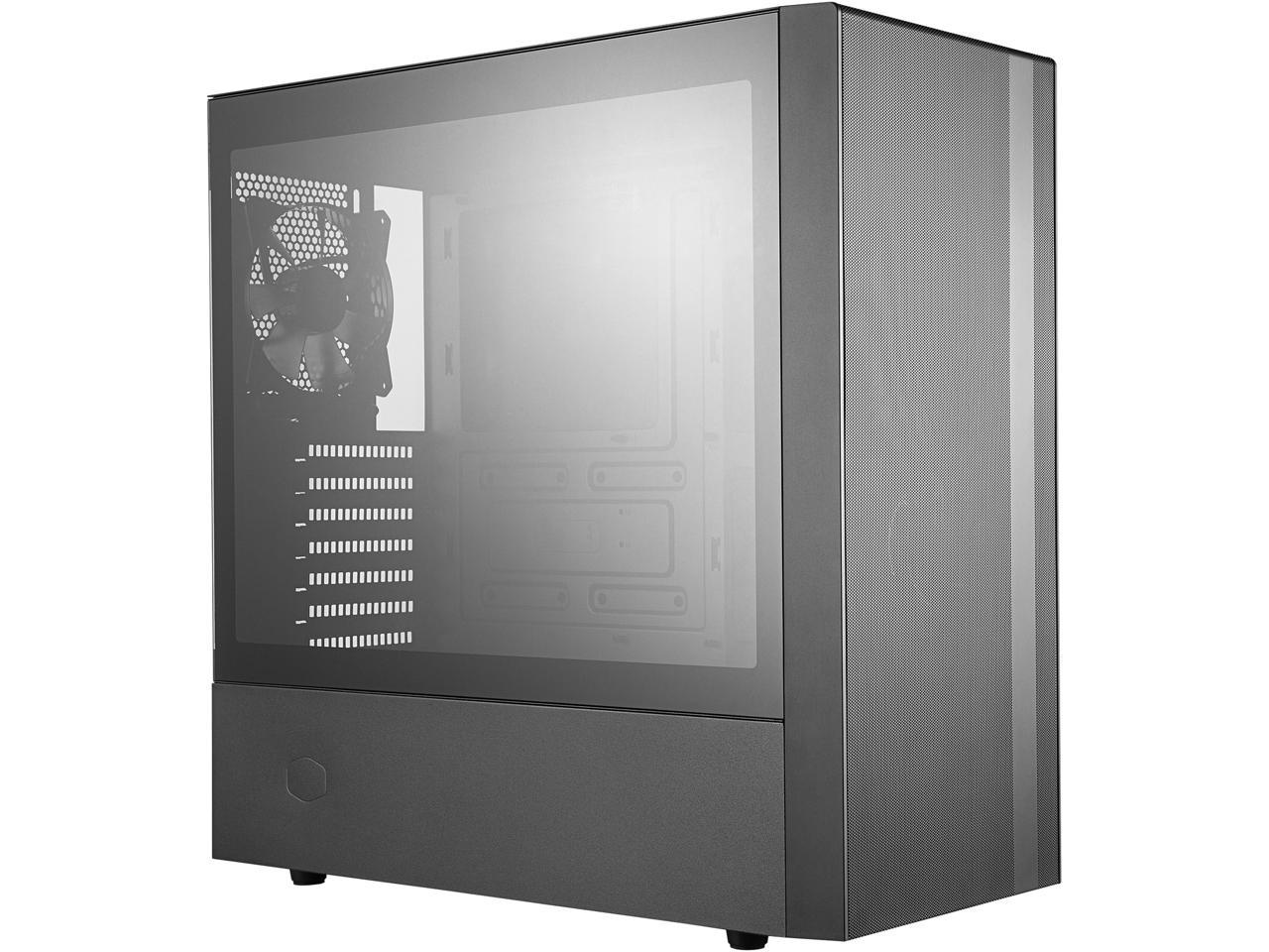 Cooler Master MasterBox NR600 ATX Mid-Tower with Front Mesh Ventilation, Minimal Design, Tempered Glass Side Panel and Single Headset Jack