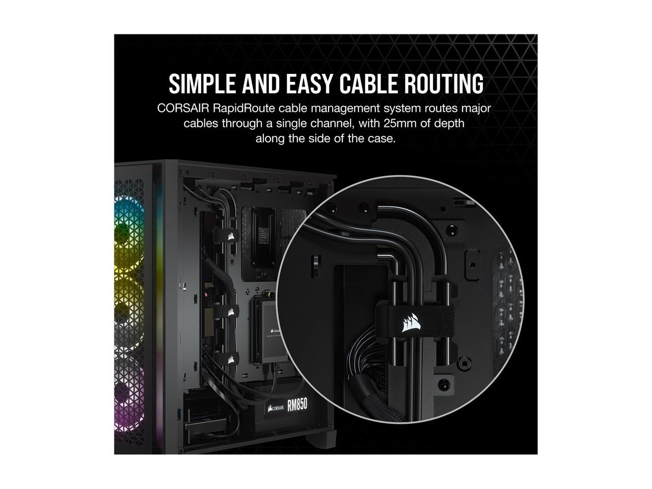 Corsair 4000D Airflow CC-9011200-WW Black Steel / Plastic / Tempered Glass ATX Mid Tower Computer Case **Open Box **