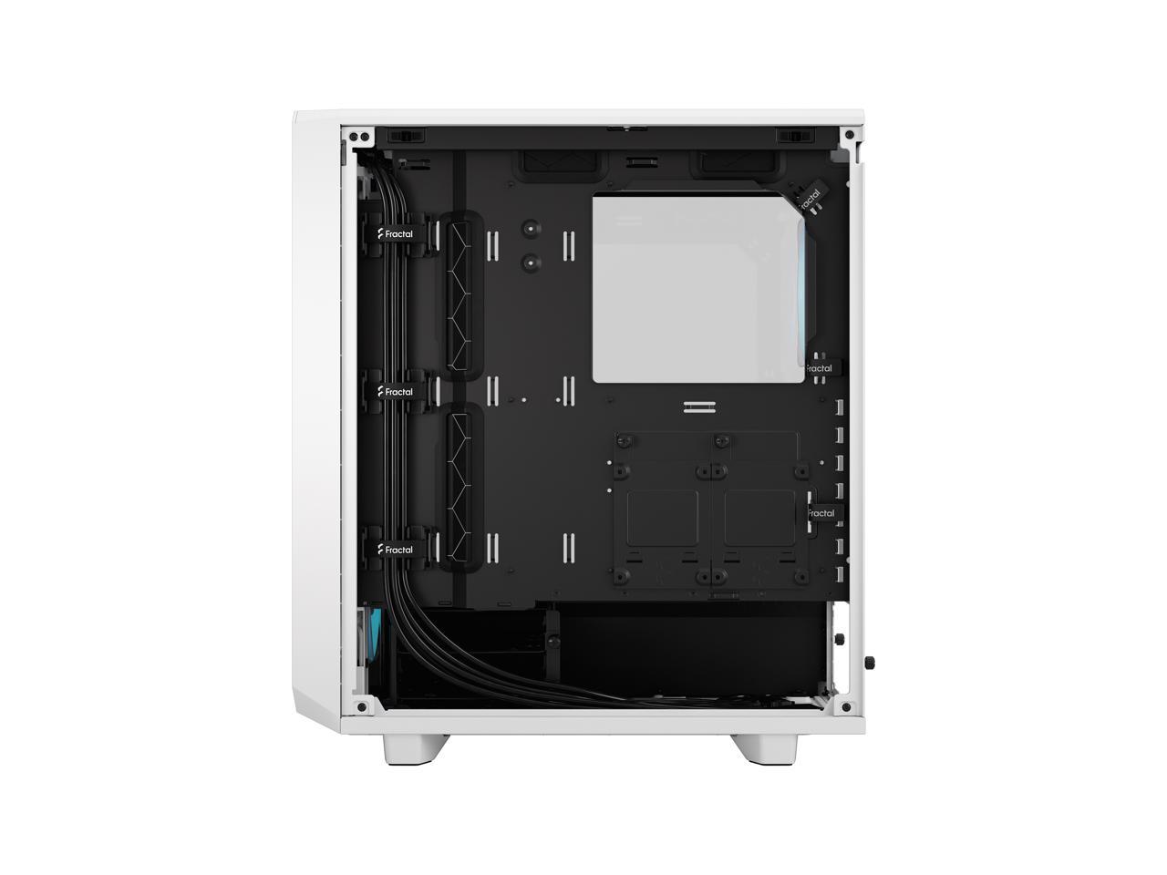 Fractal Design Meshify 2 Compact RGB White TG High-Airflow Tempered Glass Window PC ATX Mid Tower Computer Case