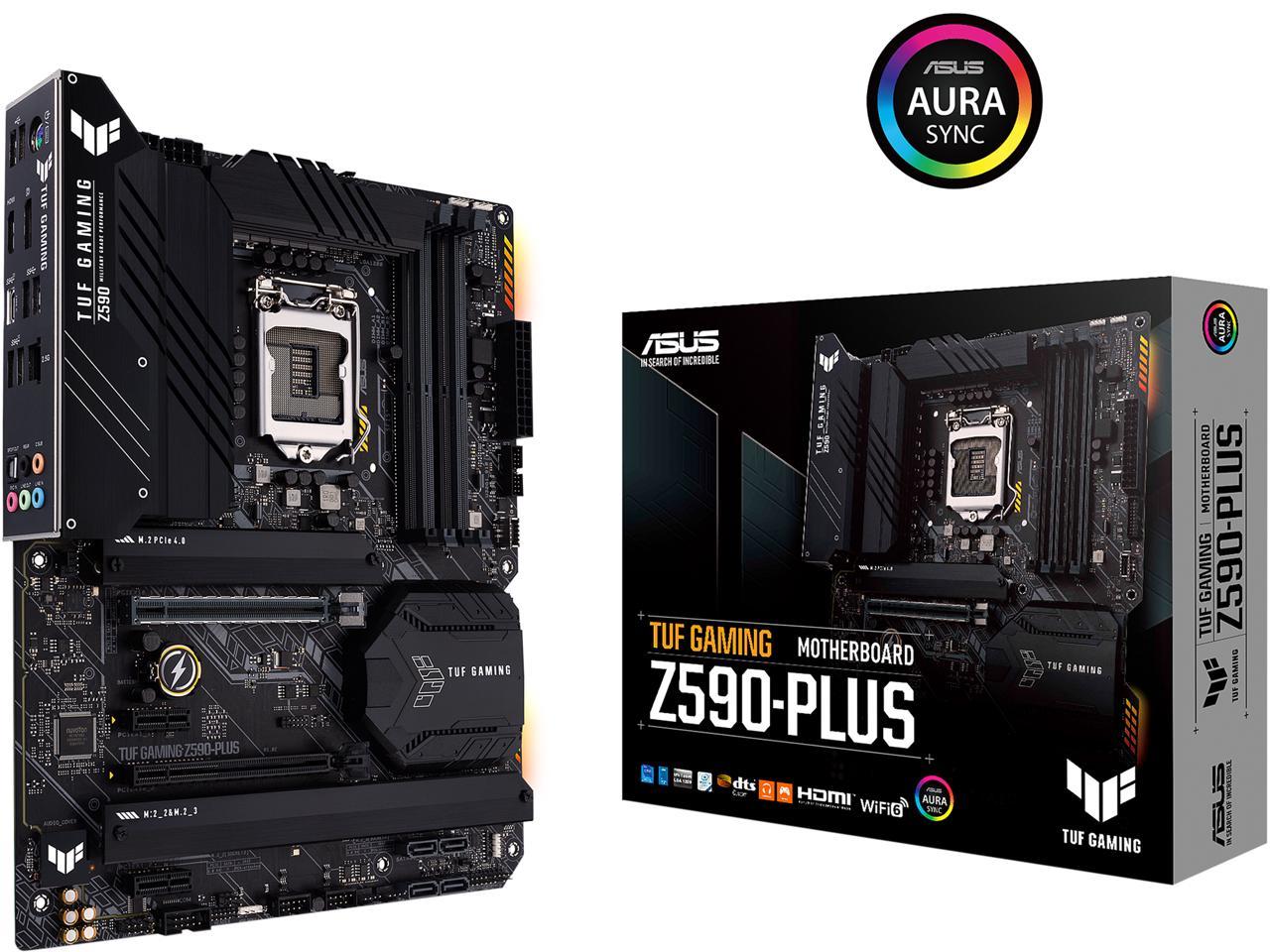 ASUS TUF GAMING Z590-PLUS LGA 1200 Intel Z590 SATA 6Gb/s ATX Intel Motherboard