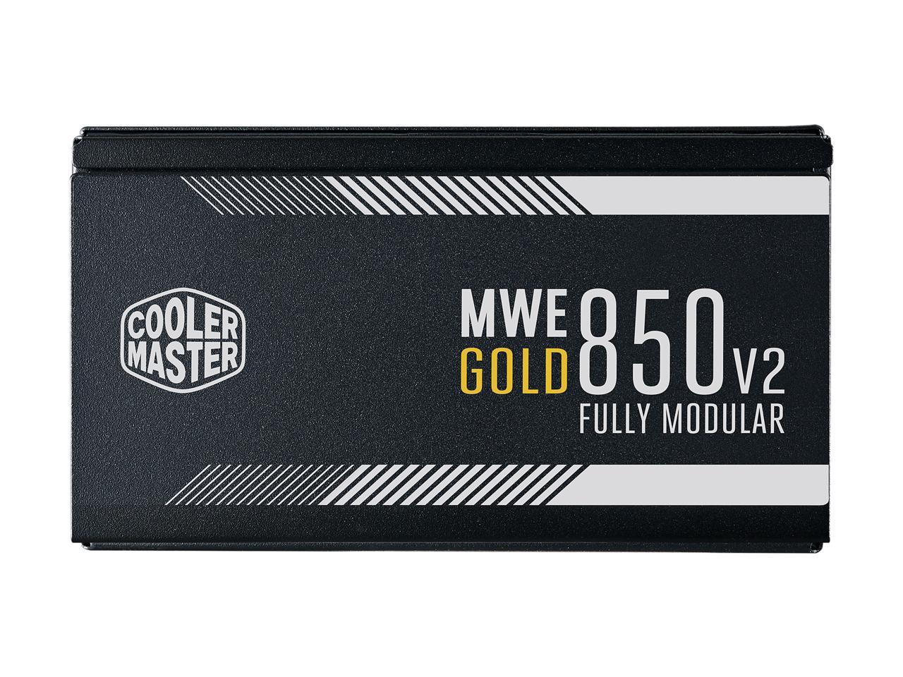 Cooler Master MWE Gold 850 V2 Fully Modular, 850W, 80+ Gold Efficiency, Quiet HDB Fan, 2 EPS Connectors, High Temperature Resilience, 5 Year Warranty