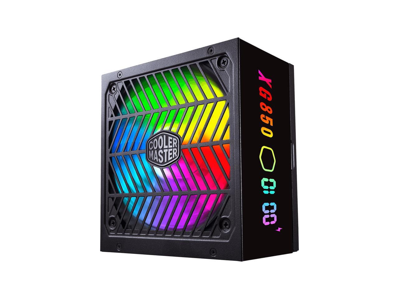 Cooler Master XG850 Plus Platinum ARGB Fully Modular, 850W, 80+ Platinum, ARGB 135mm Silent Fan, Built-in Information Display Panel , Intel ATX 12V Ver 2.53, 100% Japanese Capacitors