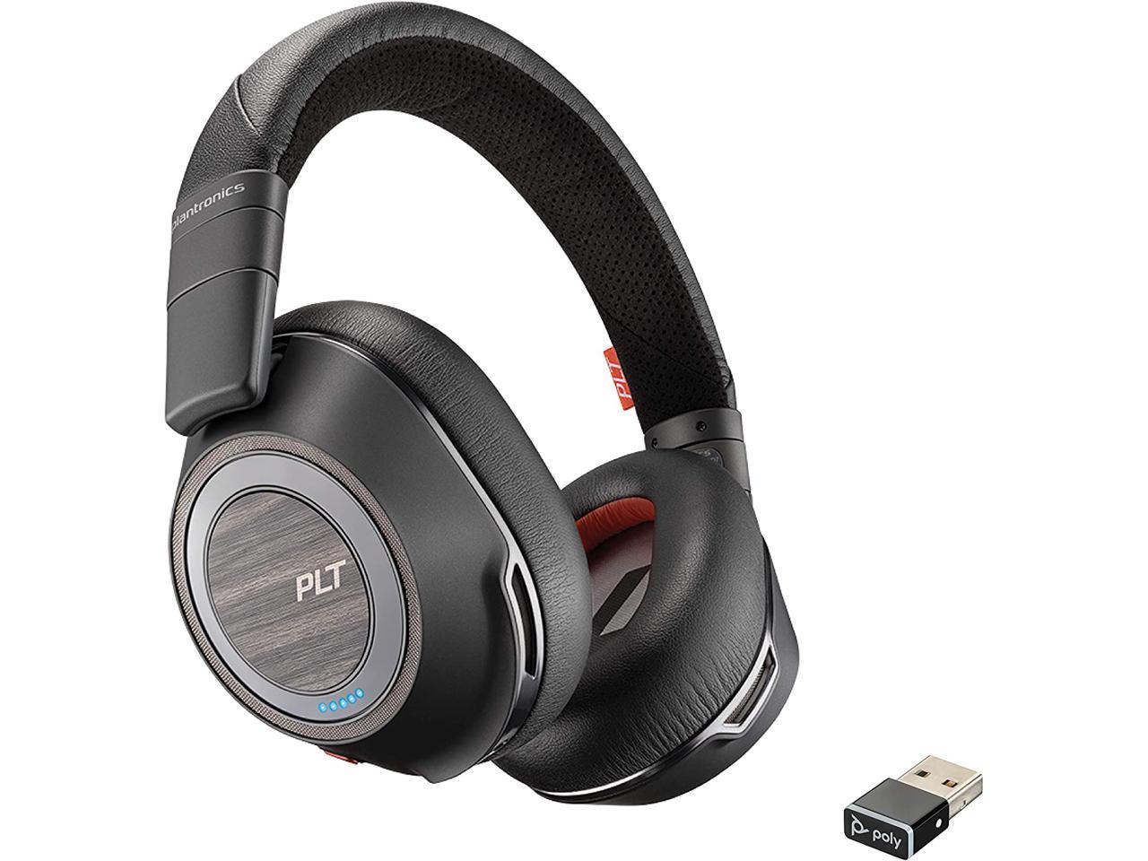 Plantronics - Voyager 8200 UC (Poly) - Bluetooth Dual-Ear (Stereo) Headset - USB-A Compatible to connect to your PC and Mac - Works with Teams, Zoom & more - Dual-Mode Active Noise Canceling