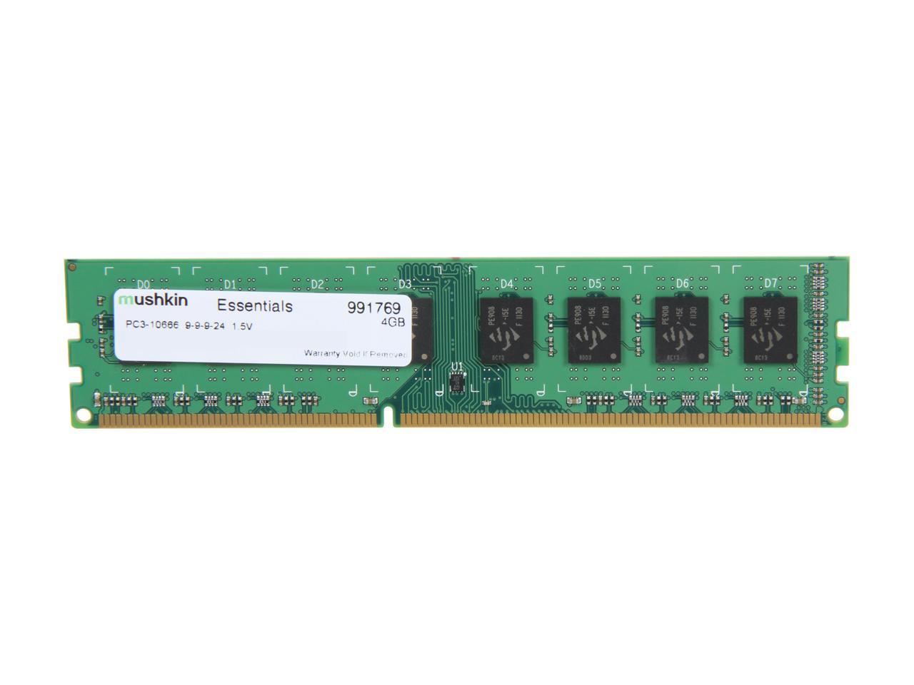 Mushkin Enhanced Essentials 4GB DDR3 1333 (PC3 10666) Desktop Memory Model 991769