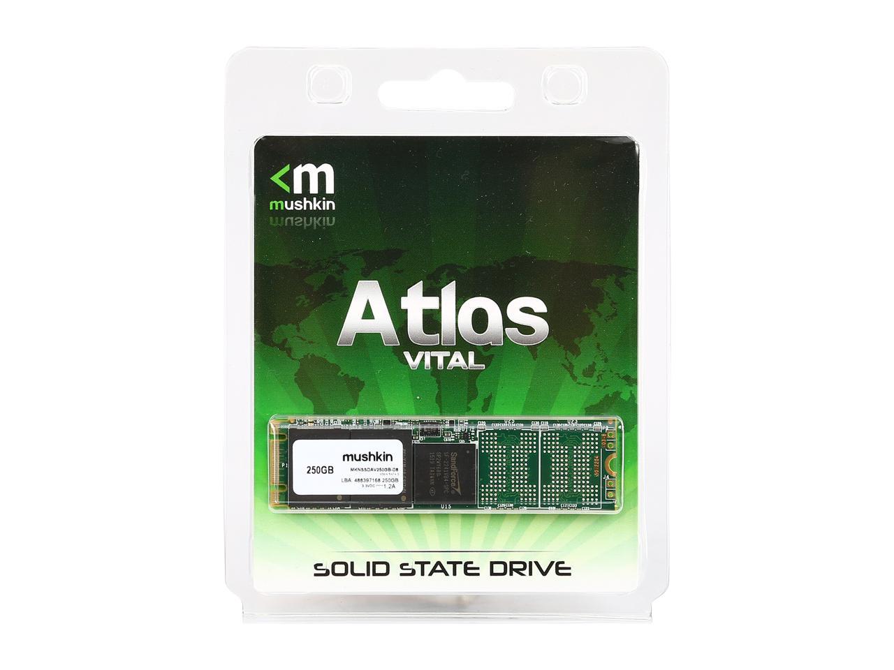 Mushkin Enhanced Atlas Vital M.2 2280 250GB SATA III MLC Internal Solid State Drive (SSD) MKNSSDAV250GB-D8