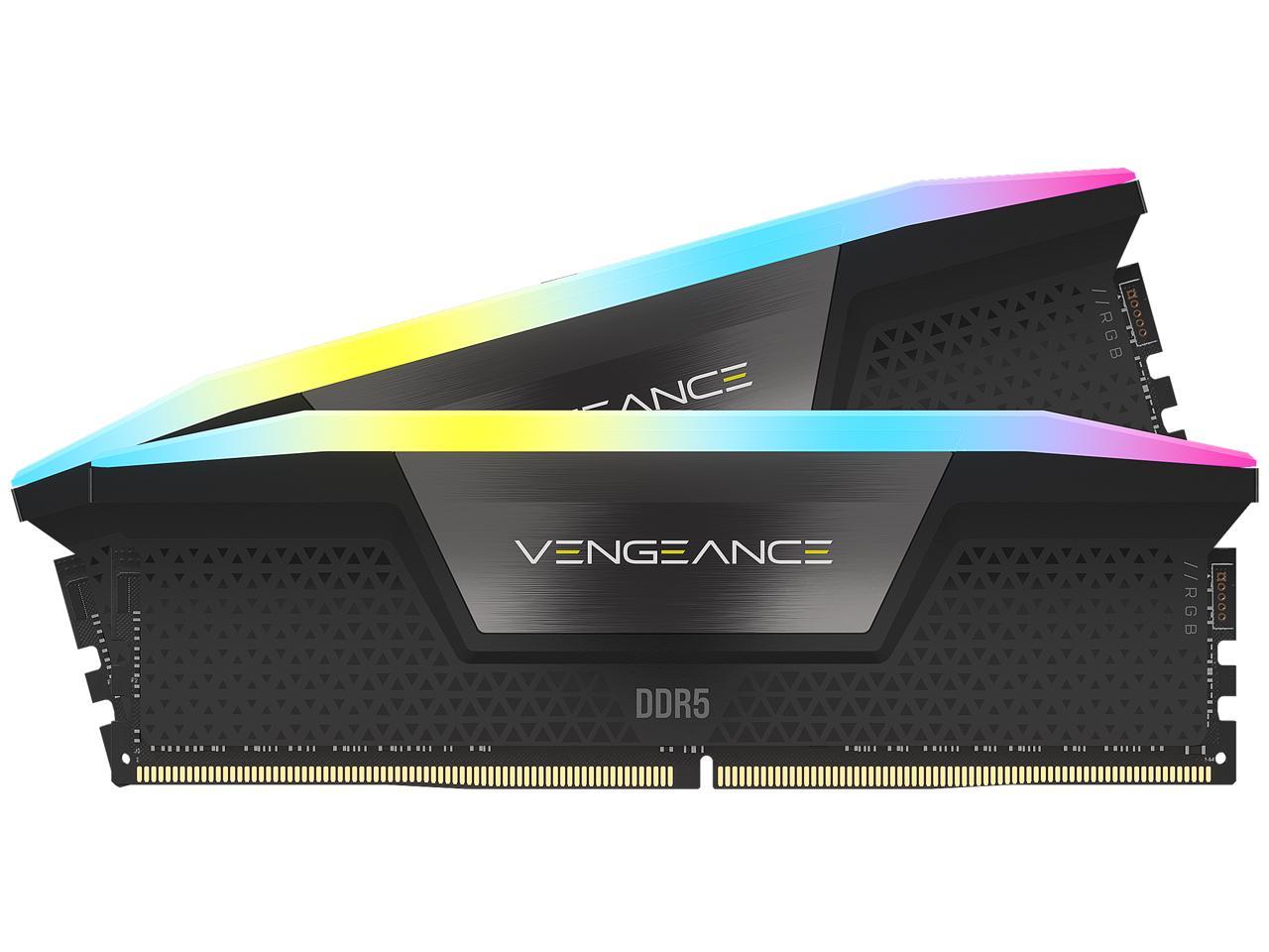 CORSAIR Vengeance RGB 64GB (2 x 32GB) 288-Pin PC RAM DDR5 6000 (PC5 48000) Desktop Memory Model CMH64GX5M2B6000Z30 **Open Box **