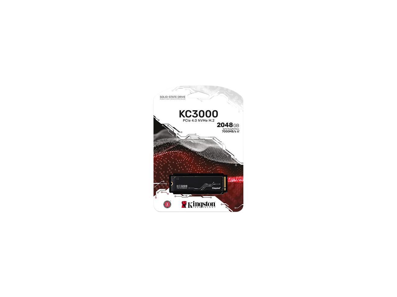 Kingston KC3000 M.2 2280 2048GB PCIe 4.0 x4 NVMe 3D TLC Internal Solid State Drive (SSD) SKC3000D/2048G