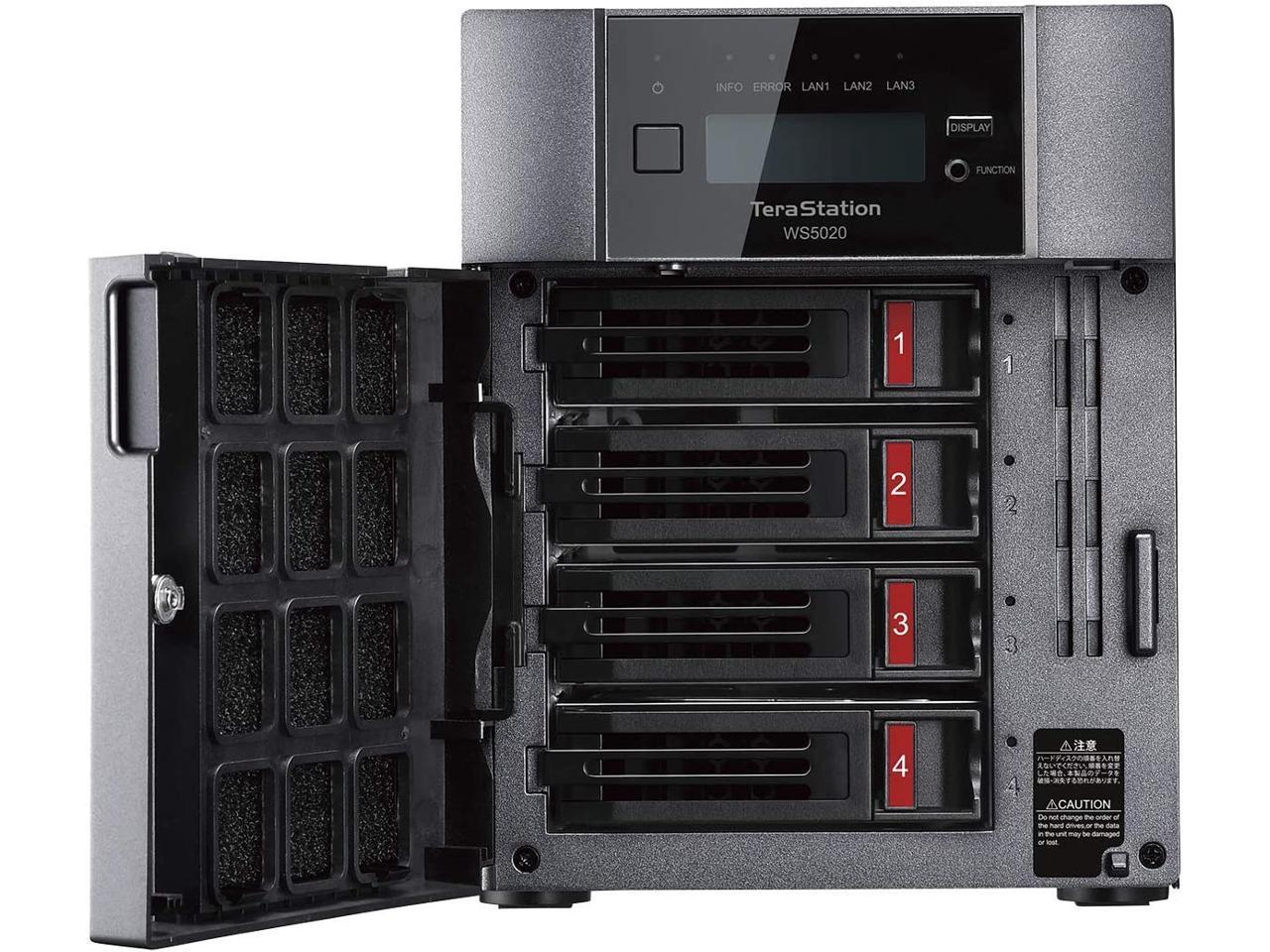 Buffalo TeraStation WS5420DN Windows Server IoT 2019 Standard 8TB 4 Bay Desktop (4x2TB) NAS Hard Drives Included RAID iSCSI